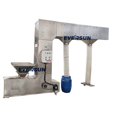 0.75 - 22kw Chain Bucket Elevator With Food Grade ABS Plastic / C.S / SS Hopper