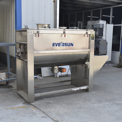 Horizontal Animal Feed Ribbon Blender Mixer Mushroom Substrate With Heat 200 Kg
