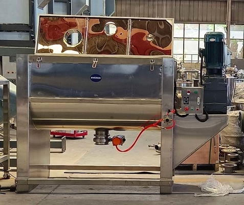Stainless Steel Ribbon Blade Mixer In Viscous Powder Particle Mixing Machine