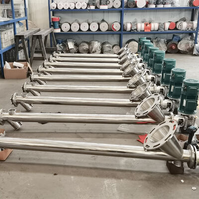 Auger Screw Conveyor designed for material flow in industrial production processes moving powders granules and small blocks smoothly