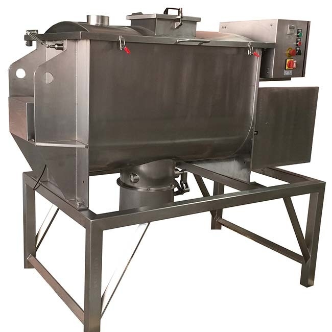 Stainless Steel Ribbon Blade Mixer In Viscous Powder Particle Mixing Machine