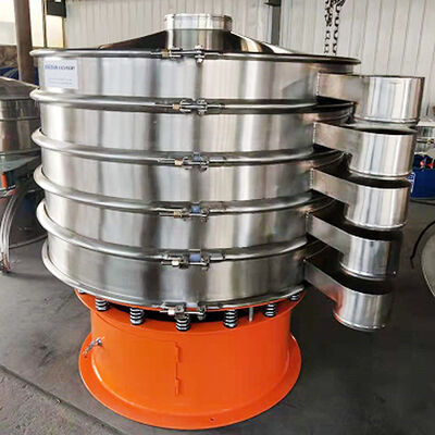 Máy sàng lọc rung với góc đầu ra có thể điều chỉnh để xử lý vật liệu khô và ướt trong dây chuyền sản xuất bột