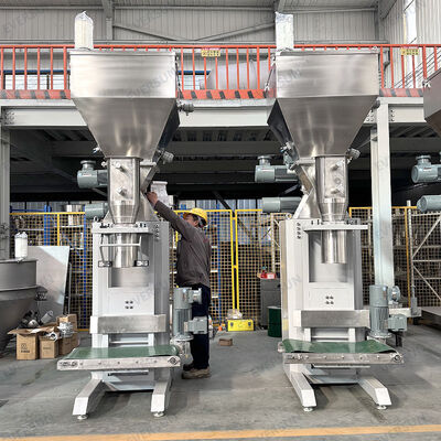 Máy đóng gói tự động hoàn toàn bằng thép không gỉ 304 với hệ thống điều khiển PLC cho đóng gói bột 5-50kg